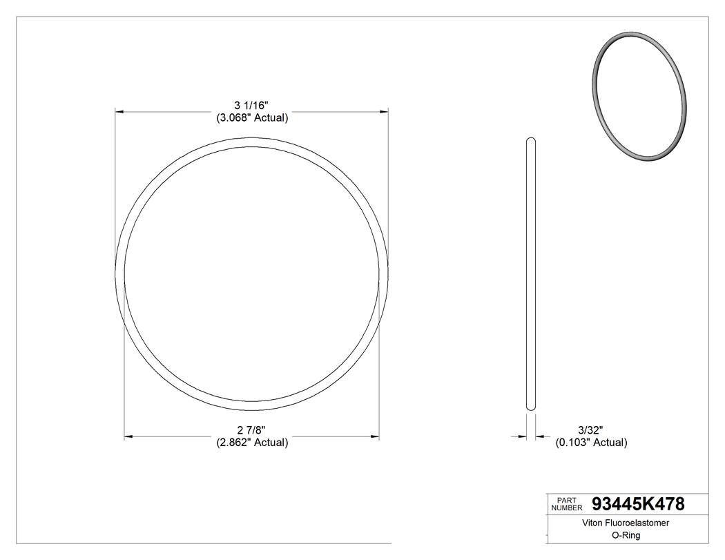 Technical drawing - 93445K478